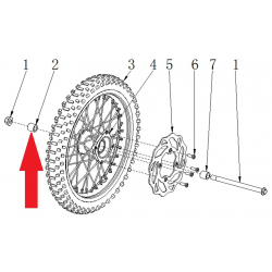 Spacer (15.5 x 22 x 22mm) - RFN 125cc / 140cc Thunder Dirt Bike