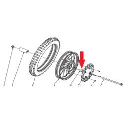 Spacer (12.5 x 22 x 27mm) - RFN 70cc / 110cc Thunder Dirt Bike