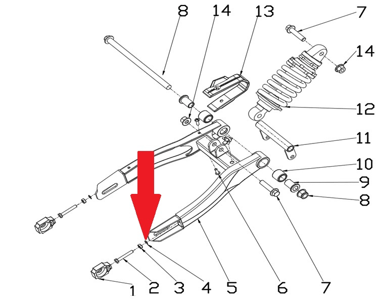 Spacer - RFN 70cc / 110cc Thunder Dirt Bike