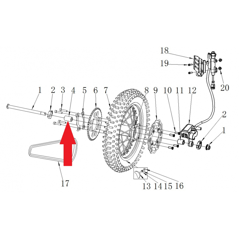 Spacer- RFN 125cc / 140cc Thunder Dirt Bike