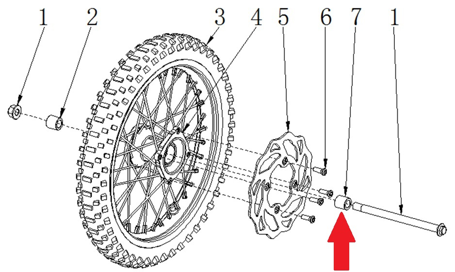 Spacer (15.5 x 22 x 32.5mm) - RFN 125cc / 140cc Thunder Dirt Bike