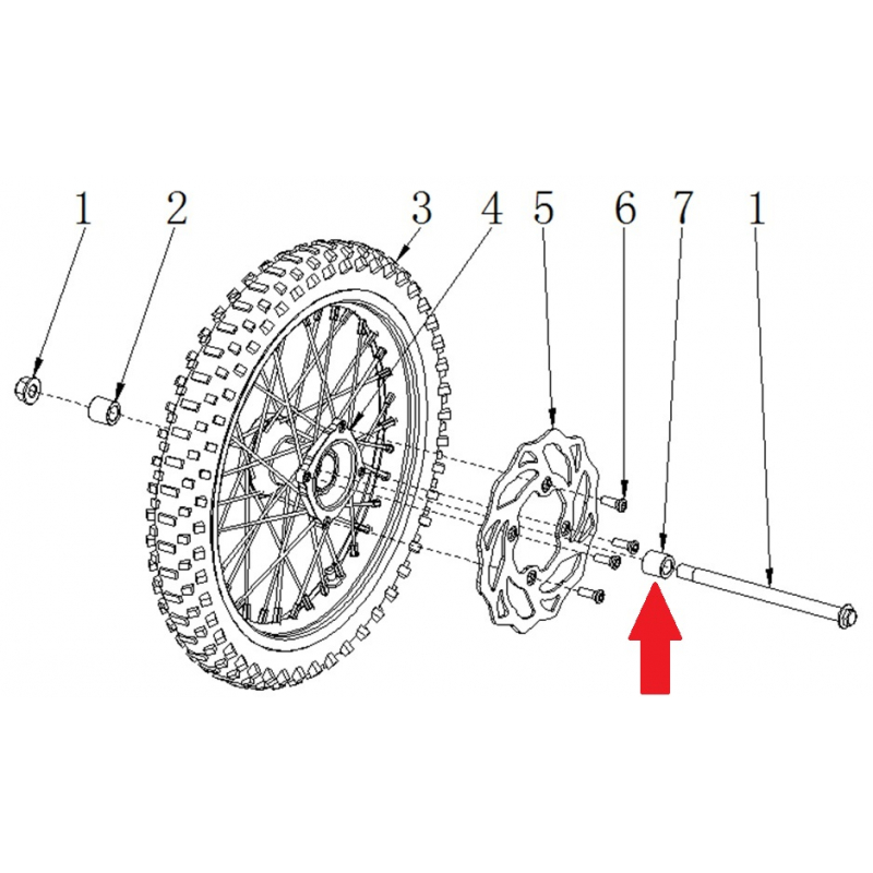 Spacer (15.5 x 22 x 32.5mm) - RFN 125cc / 140cc Thunder Dirt Bike