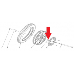 Spacer (15.5 x 22 x 19mm) - RFN Thunder Pro 110cc Dirt Bike
