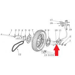 Spacer (15.5 x 22 x 22mm) - RFN Thunder Pro 110cc Dirt Bike