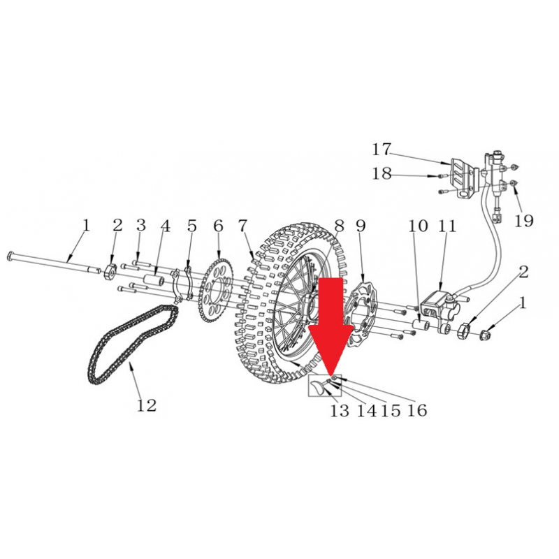 Spring Washer - RFN Thunder Pro 110cc Dirt Bike