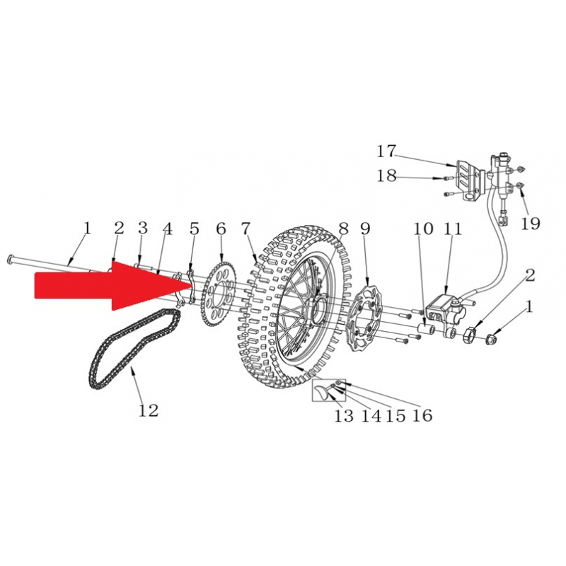 Sprocket Lock Plate - RFN Thunder Pro 110cc Dirt Bike