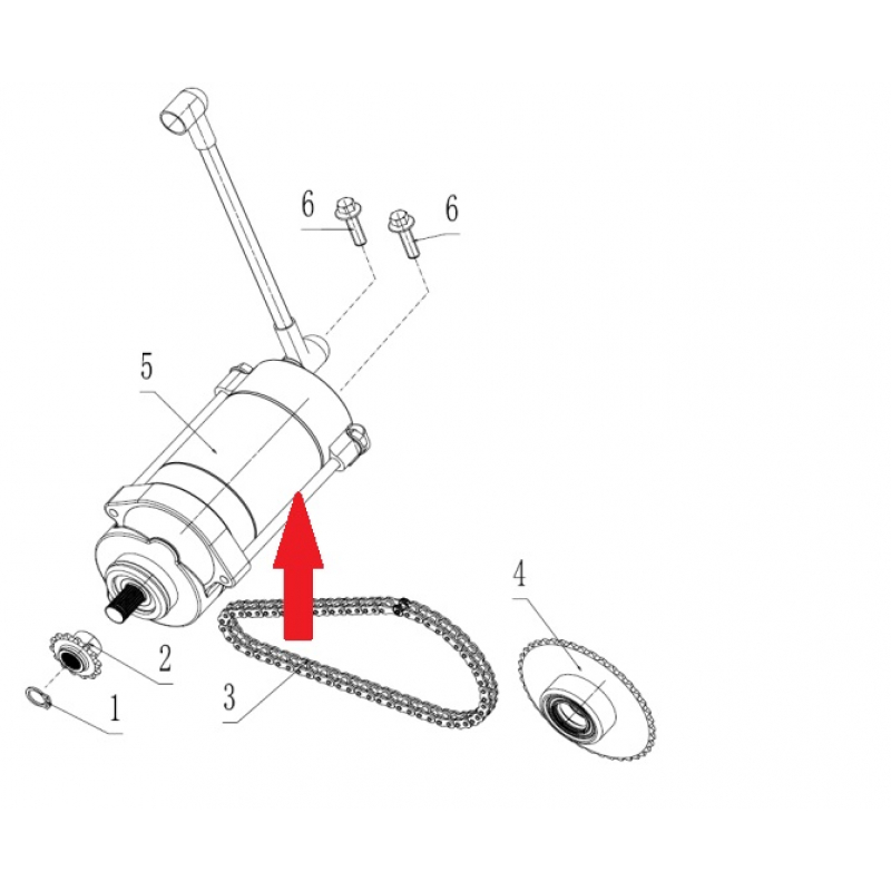 Starter Motor Assembly - RXF 190cc Freeride