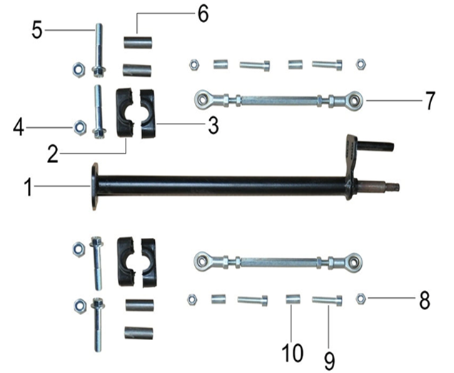 Steering Assembly - Renegade 50cc Kids Petrol Quad Bike