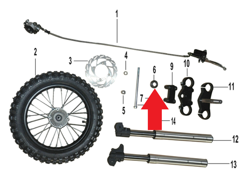 Steering Bearing Kits 1200W Electric Dirt Bike Storm Buggies