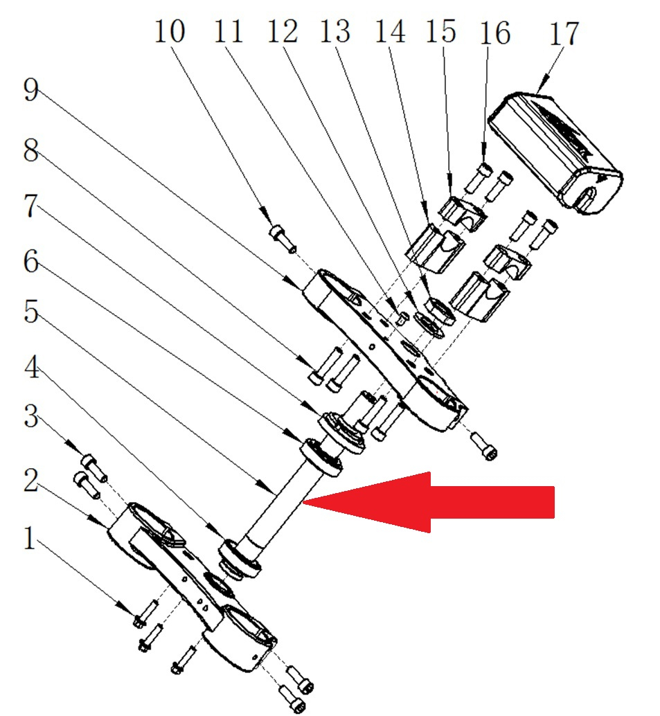 Steering column- RFN 125cc / 140cc Thunder Dirt Bike