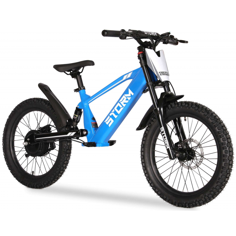 Storm 20" 500w Kids Electric Motorbike - Blue