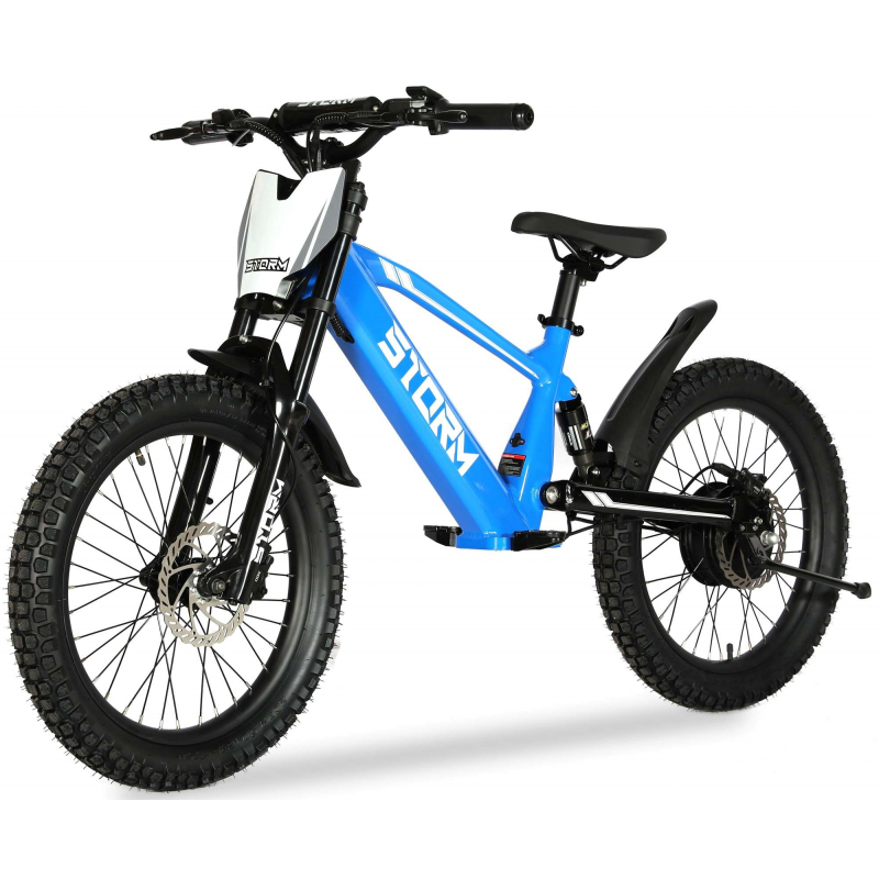Storm 20" 500w Kids Electric Motorbike - Blue