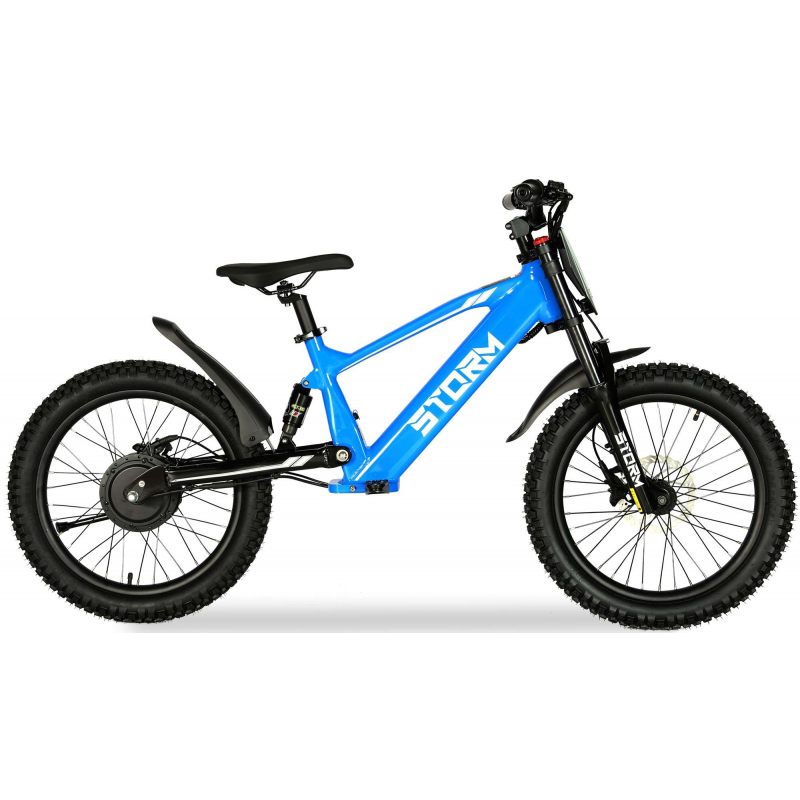 Storm 20" 500w Kids Electric Motorbike - Blue