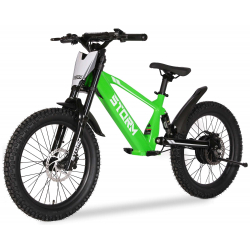 Storm 20" 500w Kids Electric Motorbike - Green