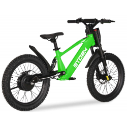 Storm 20" 500w Kids Electric Motorbike - Green