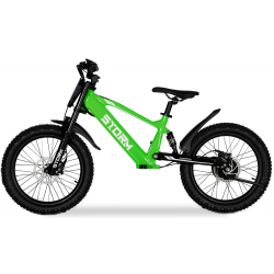 Storm 20" 500w Kids Electric Motorbike - Green