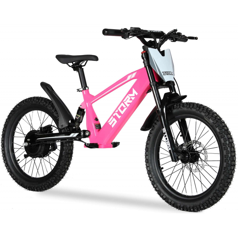 Storm 20" 500w Kids Electric Motorbike - Pink