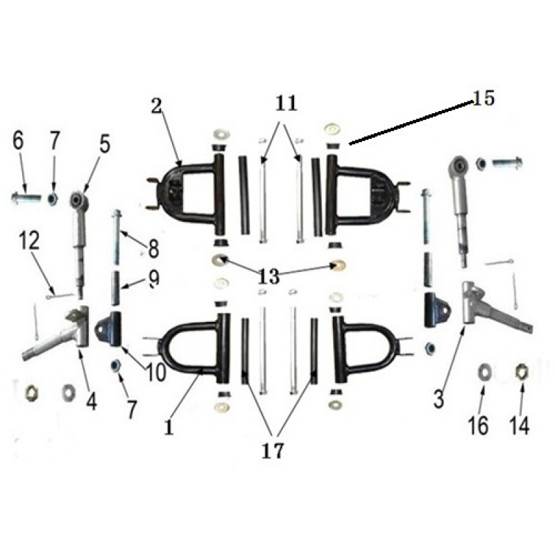 BUSH Orion Mikro 70cc Quad Bike front Suspension AArm Storm Buggies