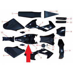 Rear Fairing - 1200w & 2000w Electric Dirt Bike