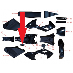 tail fairing garniture,left - 1200w & 2000w Electric Dirt Bike