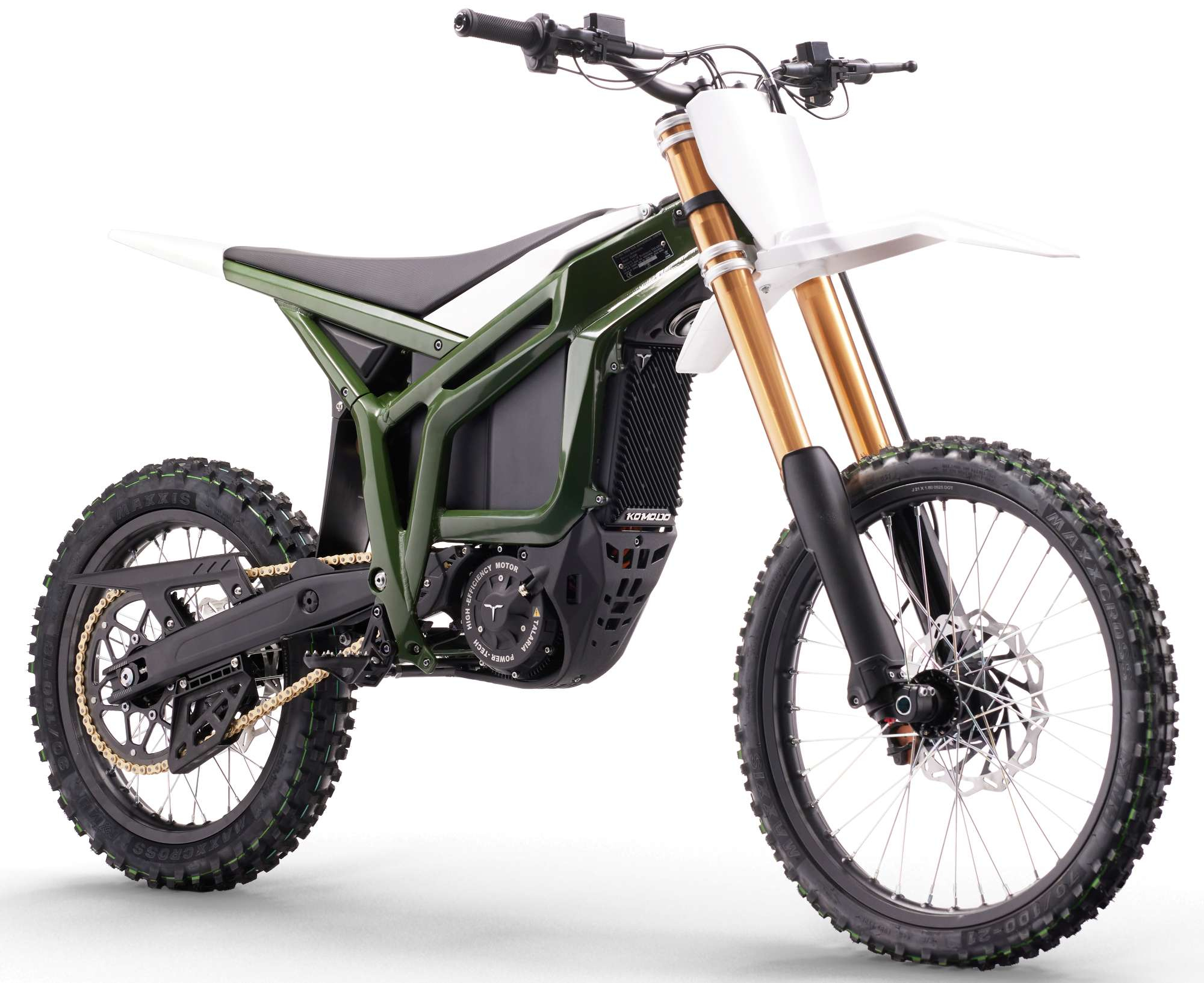 Talaria Komodo 32kw 97v Electric MX Off Road Dirt Bike - Chrome Green
