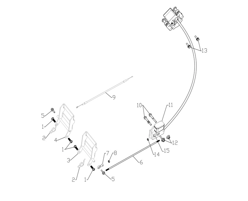 Hydraulic Brake Assembly - 100cc Petrol Mud Monster
