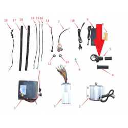 Twist Grip Throttle Assembly - 2000w Electric Dirt Bike