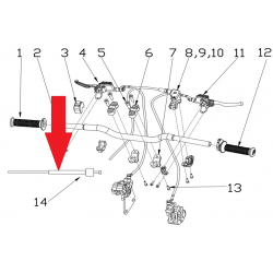 Throttle Cable - RFN 70cc / 110cc Thunder Dirt Bike