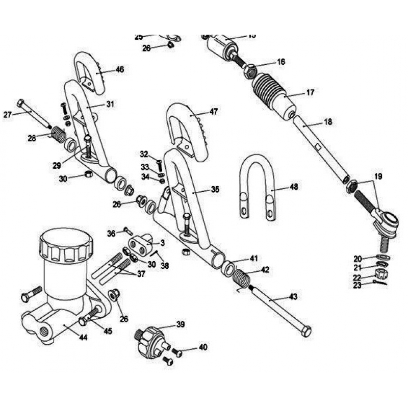 THROTTLE PEDAL BOLT M8X1.25X145