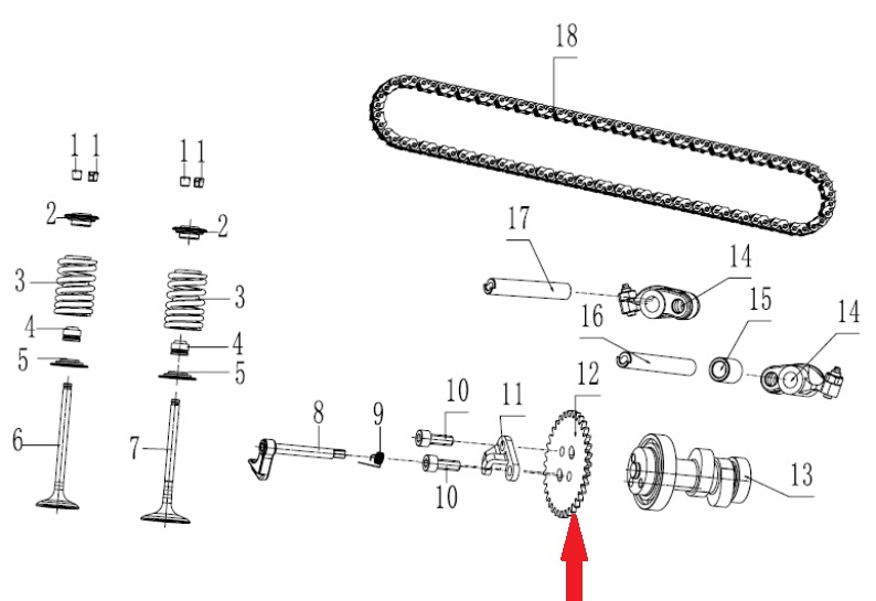 Timing Driven Sprocket For RXF 190cc Freeride Dirt Bike Storm Buggies