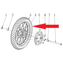 Tire with inner tube - RFN 125cc / 140cc Thunder Dirt Bike