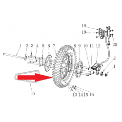 Tire with inner tube- RFN 125cc / 140cc Thunder Dirt Bike