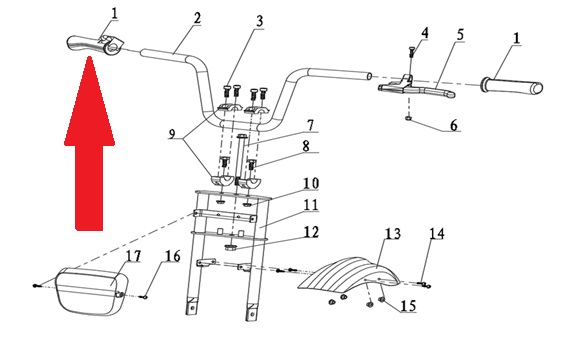 Twist Grip Throttle Assembly - 250w Monkey Bike