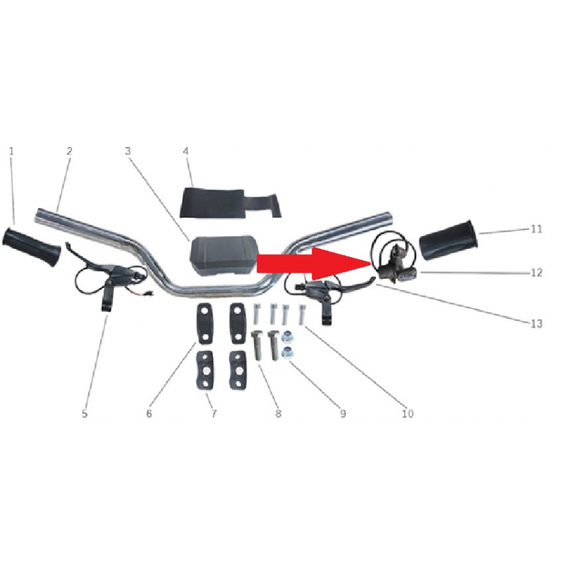 Twist Grip Throttle Assembly - Storm 800w Dirt Bike