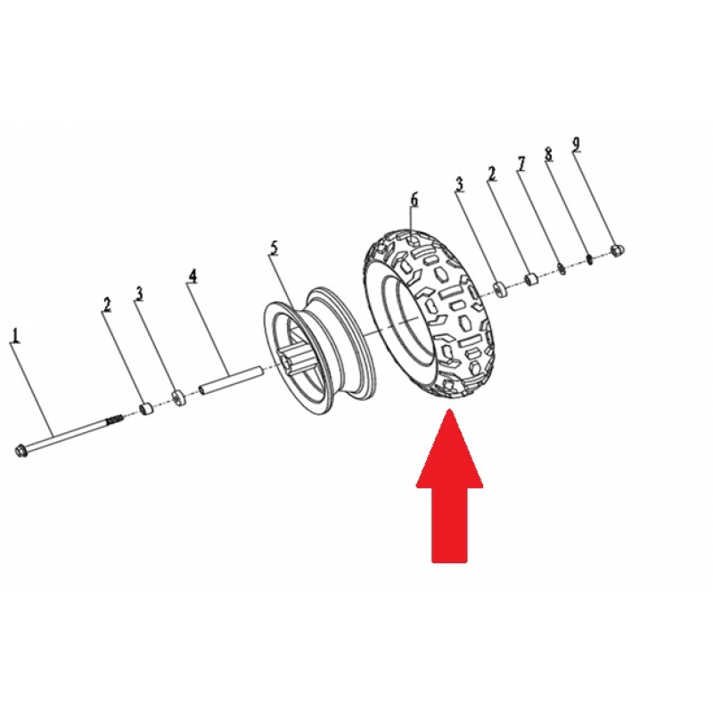 Tyre 90/65 - 6.5 (Fits Front & Rear) - 250w Monkey Bike