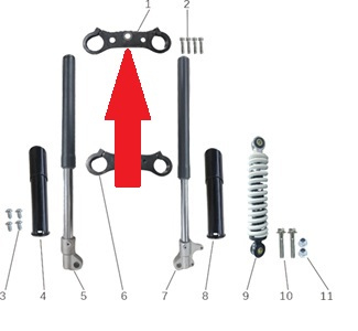 Upper Linking Plate - Storm 800w Dirt Bike