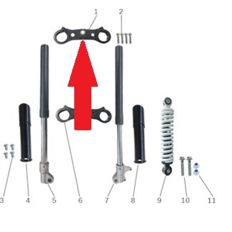 Upper Linking Plate - Storm 800w Dirt Bike