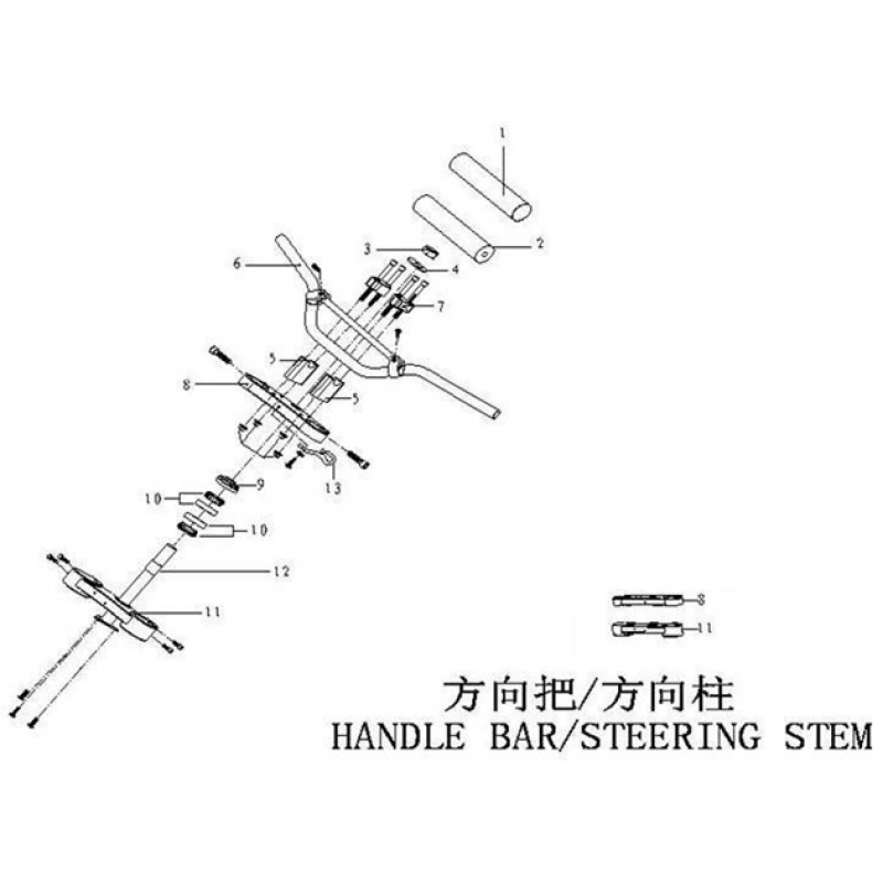 Handlebar Cover Plastic - RFZ 110cc