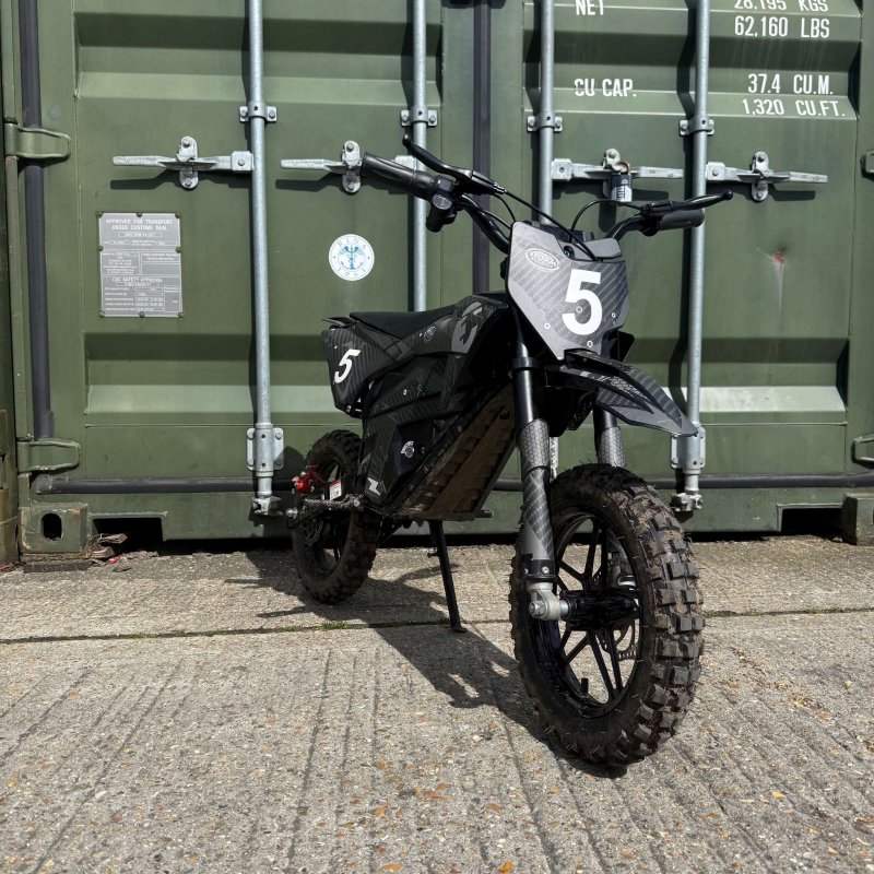 Used Kids 800w 36v Electric Dirt Bike 10/10 - Grey - Fully Built