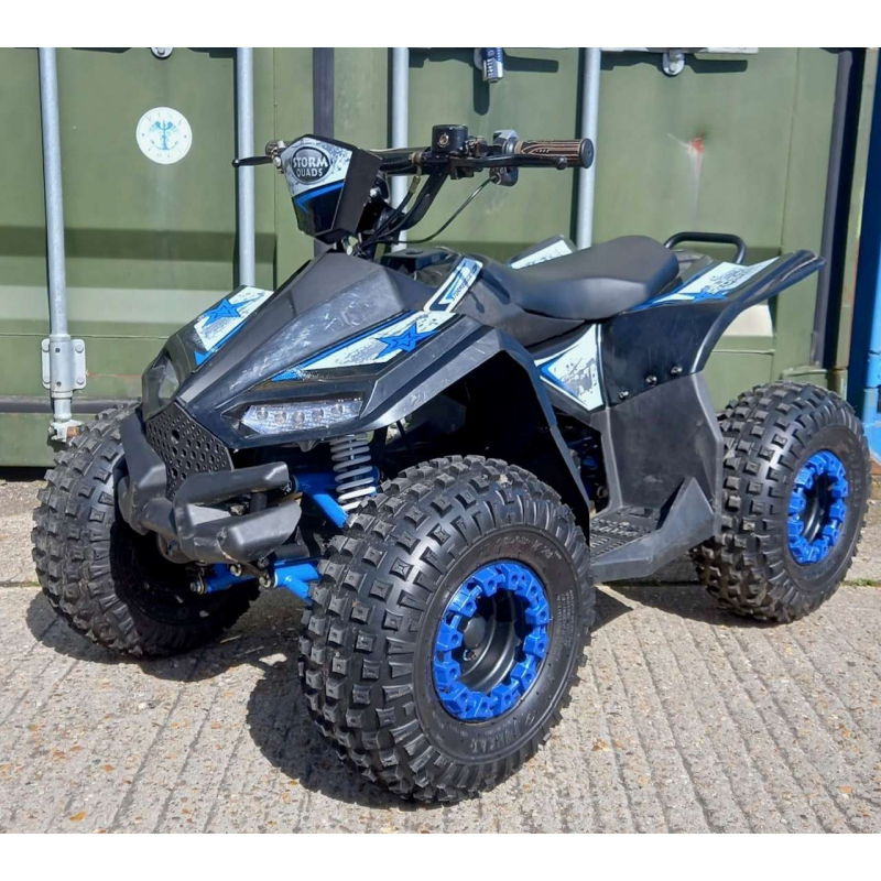 Used Renegade Ranger 1200w 48v 20Ah Electric Kids Quad Bike - Blue - Fully Built
