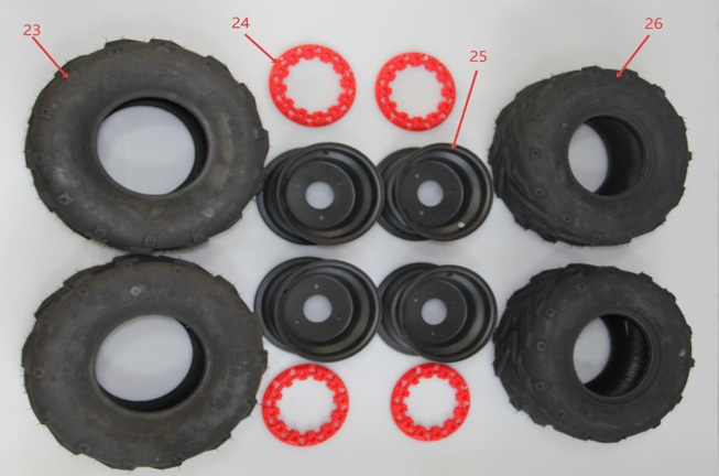 Front tire - Renegade Pro 1500w Quad Bike