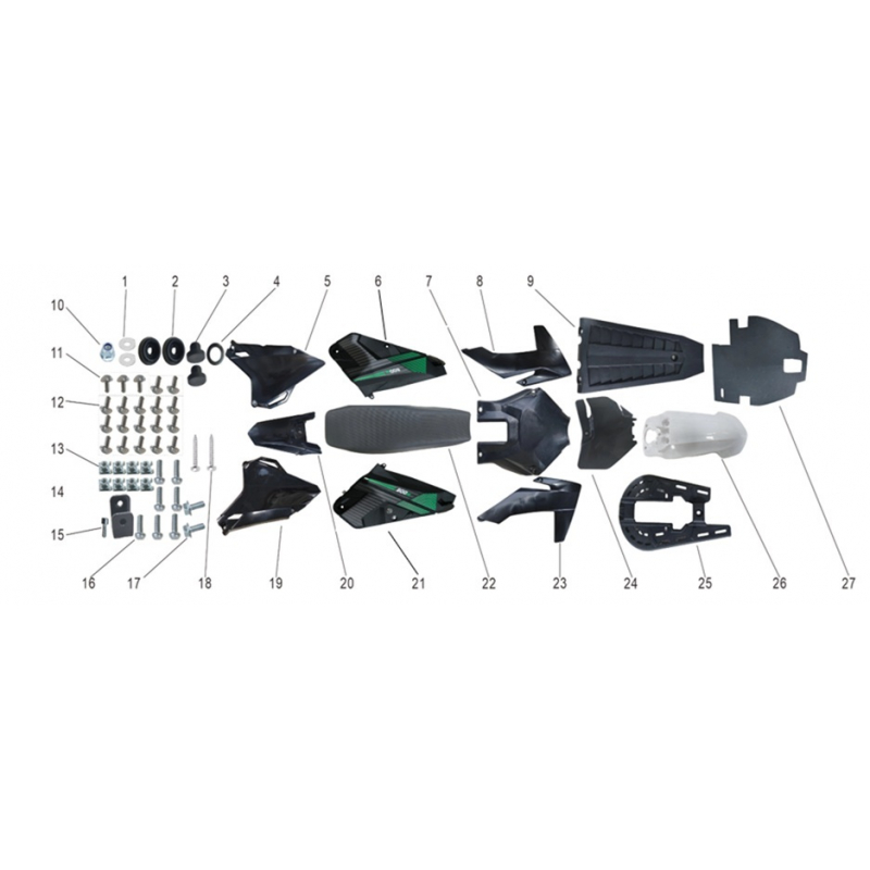 Right Battery Cover - Storm 800w Dirt Bike