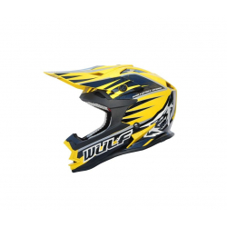 Wulfsport Adults motocross yellow helmet