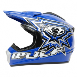 Wulfsport Cub Crossflite Blue MX Helmet