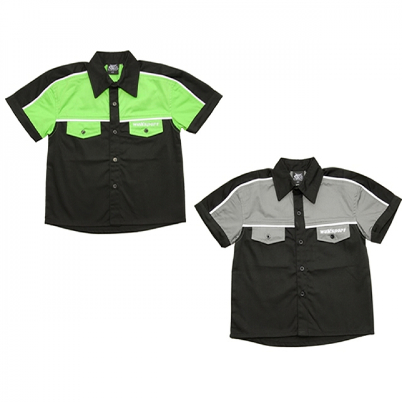 Wulfsport Cub Team Shirt - Green & Grey