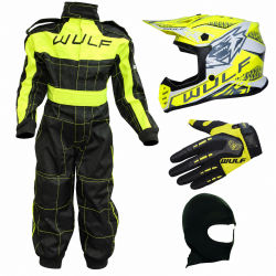 Yellow Wulfsport Clothing & Helmet Discount Bundle Deal