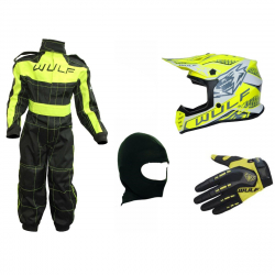 Yellow Wulfsport Clothing & Helmet Discount Bundle Deal