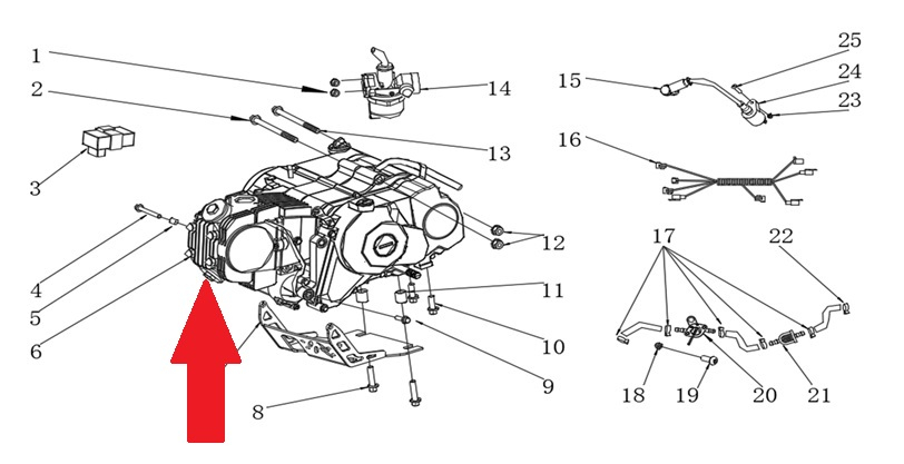 YX 110cc Electric Start Engine - RFN Thunder Pro 110cc Dirt Bike